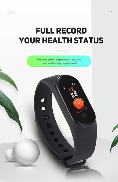 2018 new M3 color screen smart bracelet heart rate monitoring information push bluetooth sports bracelet manufacturer made in China