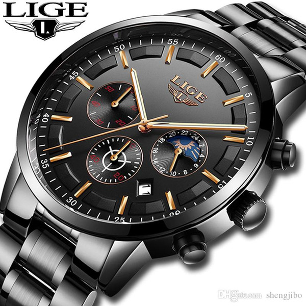 Relojes 2019 Watch Men LIGE Fashion Sport Quartz Clock Mens Watches Top Brand Luxury Business Waterproof Watch Relogio Masculino