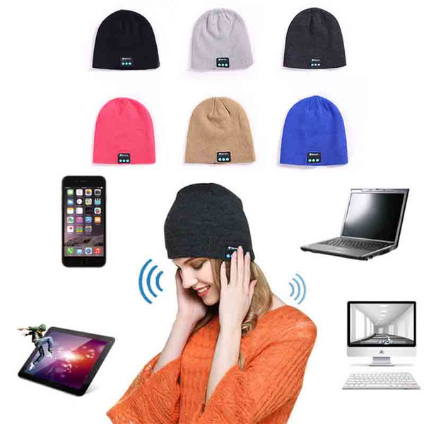 Bluetooth Beanie Wireless Knit Winter Hats Cap with Built-in Stereo Speakers and Microphone for Outdoor Sports