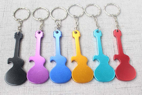 Gift Zinc Alloy beer guitar bottle opener bottle opener keychain keyring key chain key ring