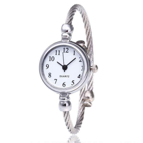 Women's fashion bracelet Quartz watch Silver female bracelet watch