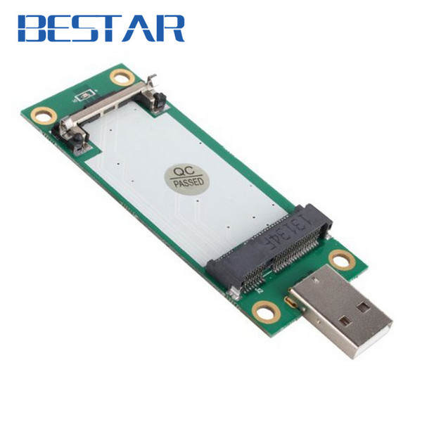 Wholesale- Mini PCI-Express pcie pci express PCI-E Wireless WWAN to USB Adapter Card with SIM Card Slot Module Testing Tools