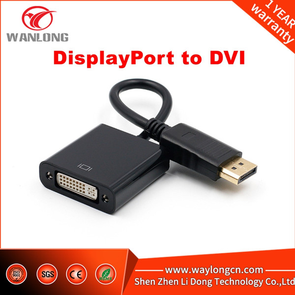 DP to DVI converter DisplayPort to DVI cable adapter support 1080P sync screen good quality shipping free