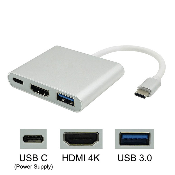 USB Type C To HDMI USB 3.0 Charging Adapter Converter USB-C 3.1 Hub Adapter for MacBook Pro Pixel Huawei Mate10 Samsung S8+ Plus