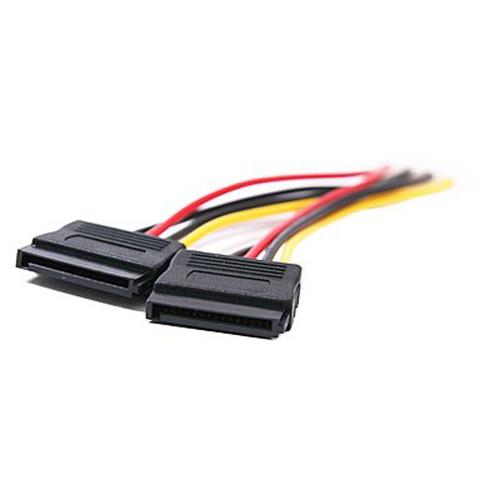 Wholesale- PROMOTION! 2 Port SATA Splitter Power Cable (2 x 15 Pin)