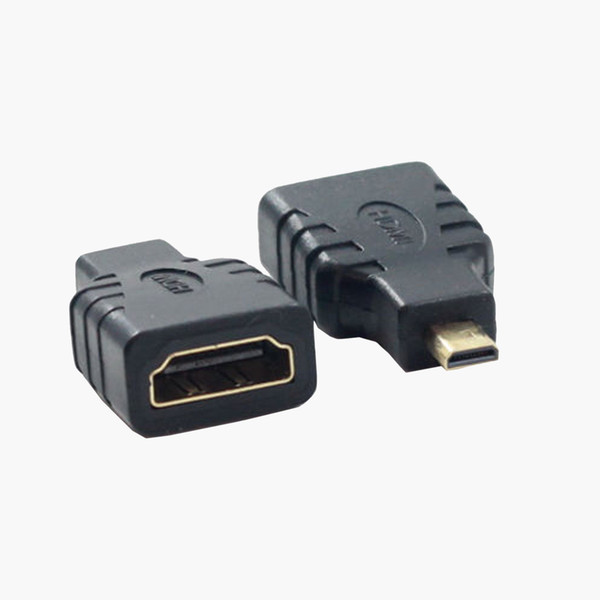 Micro HDMI Type D Male to HDMI Female Type A Adapter Straight Connector Black