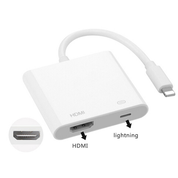 Lightning Digital AV Adapter For Apple iphone HDMI Adapter Cable With Retail Package High Quality DHL shipping