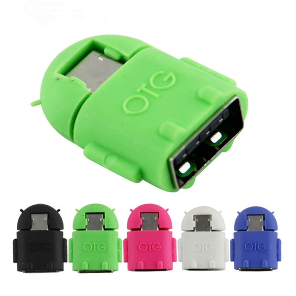 Wholesale Micro usb to USB Android robot shape for OTG adapter for smartphone,Micro OTG cable,Micro OTG adapter