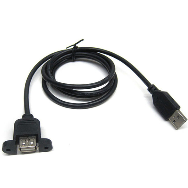 USB Extension Cable with Screw Panel Mount USB 2.0 Male to Famale Cables Connectors For Computer Motherboard Panel Mount USB Tailgate Cable