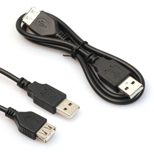 Wholesale- MOSUNX 1PC 2ft/60cm Black USB Male to A Female Extension Extender Data M/F Adapter Cable Futural Digital Hot Selling F35