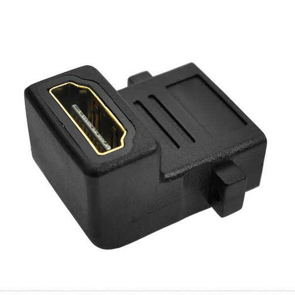 90 degree angled HDMI Female to Female socket Panel Mount Coupler Adapter Socket Face Plate