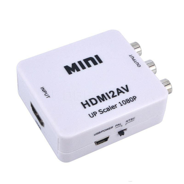 Mini HD 1080P HDMI2AV Video Converter Box HDMI to RCA AV/CVSB L/R Video Support NTSC PAL Output HDMI TO AV Adapter