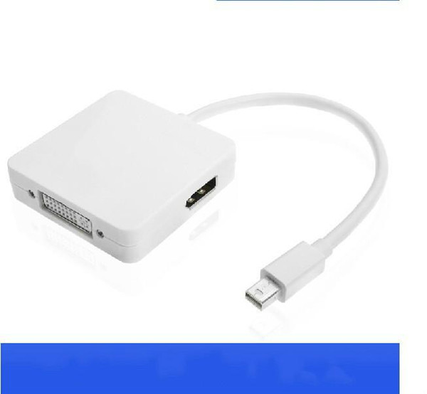 For MacBook Air Pro iMac Mac Mini Thunderbolt Mini Display Port Display Port 3 In 1 Mini DP To DVI VGA HDMI Cable Adapter 1080P