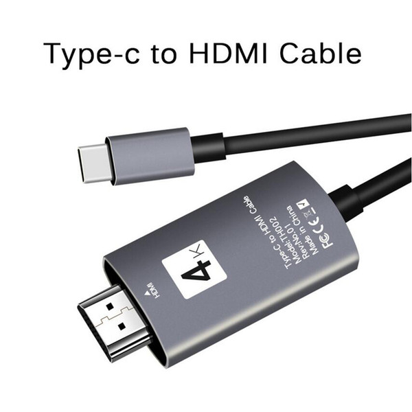 4K USB 3.1 USB-C Type C to HDMI cable HDTV hdmi Adapter For Huawei Mate10 Galaxy S8 Laptop Projector Video Synchronous Transmission