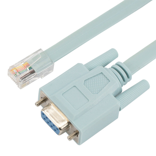 DB9 to RJ45 Connector Network Cable for Cisco Switch Router Blue Serial port Console Cable Rollover Cable Serial