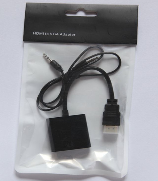 HDMI to VGA with 3.5mm Jack Audio Cable Video Converter Adapter For Xbox 360 PS3 PC