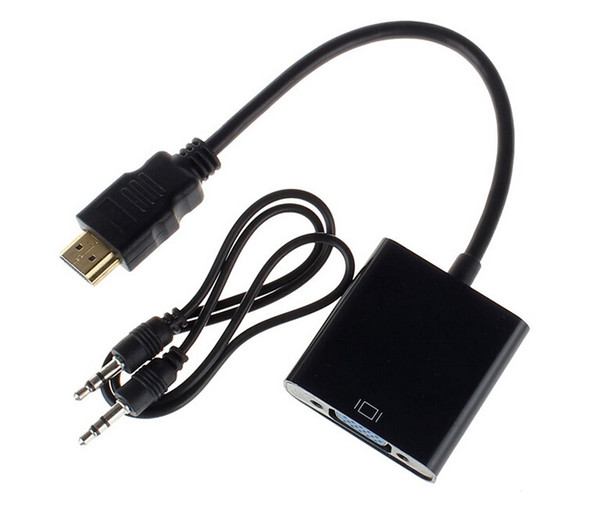 Best HDMI To VGA Cable Adapter HDMI To VGA Converter Male To Female With Built-in Chipset up to 1080p DHL FREE