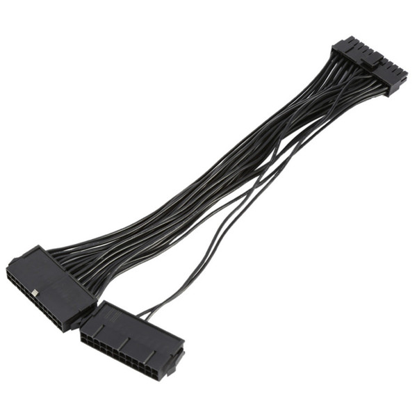 400PCS PCIE PCI-E express Power Cable 30cm Dual PSU Power for Mining 24Pin 24 pin 20+4pin Dual PSU for Bitcoin Mine