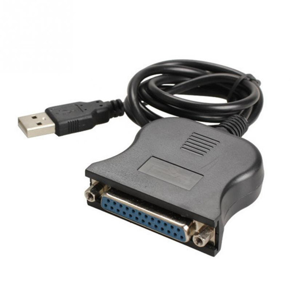 Black 1.5m USB 1.1 to DB25 Female Port Print Converter Cable LPT Bi-directional parallel interface communication