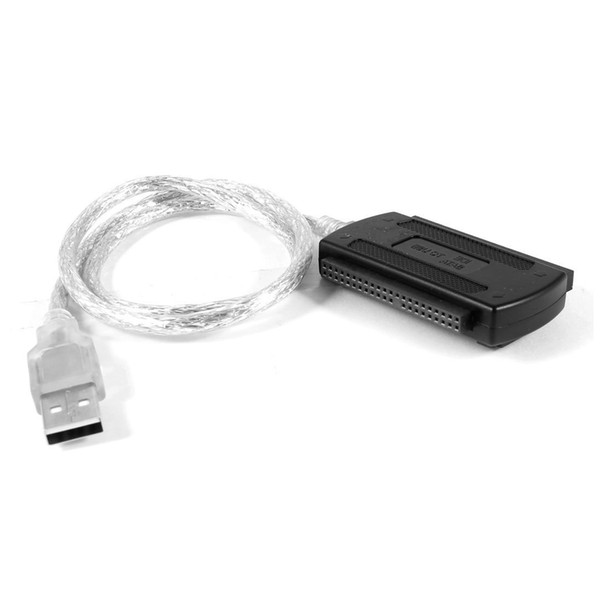 Wholesale- CAA-PC USB 2.0 to SATA IDE 40 Pin Cable Adapter for 2.5 3.5 Hard Disk