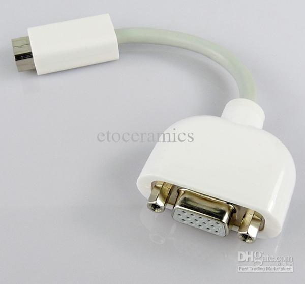 120pcs/lot Mini DVI to VGA Monitor adapter cable for MacBook