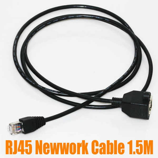 1.5M RJ45 Ethernet Network Cable Patch Cable Male to Female High Speed Cable 1.5M Black 5pcs/up