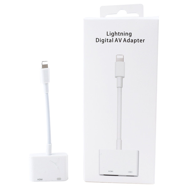 High quality Apple HDMI Digital AV Adapter Cable Converter for Iphone with retail box free DHL