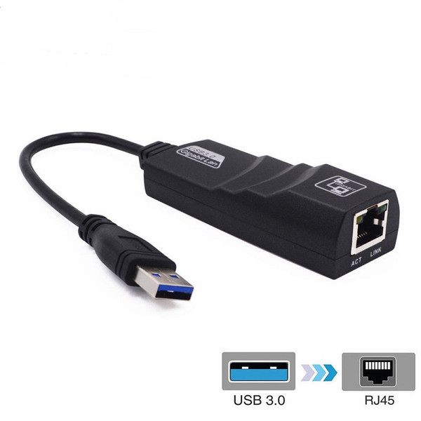 USB 3.0 to 10/100/1000 Mbps Gigabit RJ45 Ethernet LAN Network Adapter For PC Mac