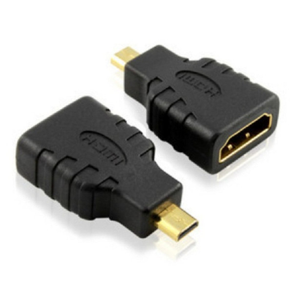 Micro HDMI Type D Male to HDMI Female Type A Adapter Straight Connector Black Computer Cables Connectors