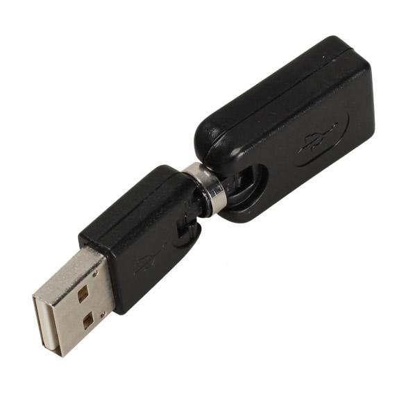 Wholesale- NEW Flexible Swivel Twist Angle 360 Degree Rotating USB 2.0 Adapter