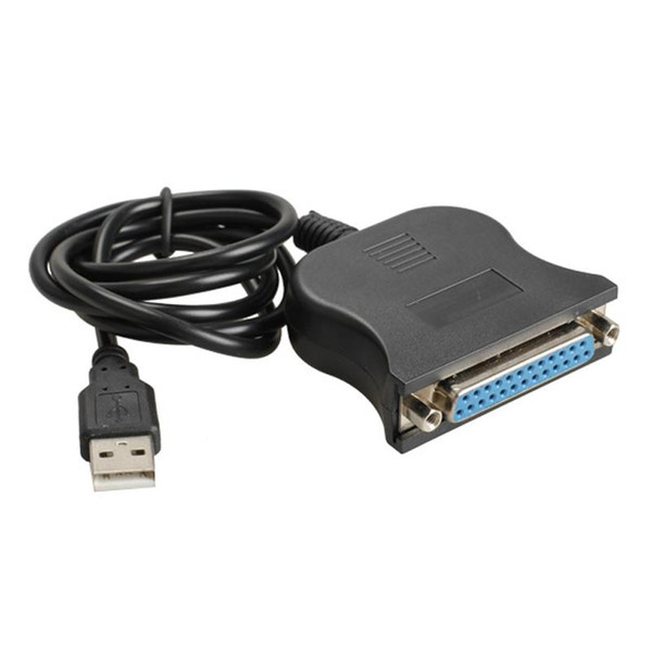 New 95cm USB 1.1 to DB25 Female Port Print Converter Cable LPT Black & free drop ship