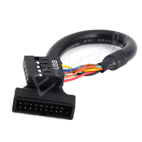 Wholesale- HOT SELLING 19/20 Pin USB 3.0 Female To 9 Pin USB 2.0 Male Motherboard Header Adapter Cord DN001