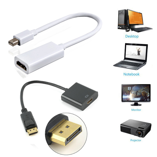 Mini DisplayPort to HDMI Adapter Cable DP Male to HDMI Female Cables Converter For Apple Mac MacBook Pro Air Free Shipping