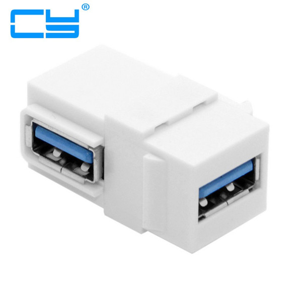 10pcs 90 Degree Right Angled USB 3.0 A Female to A Female Extension Keystone Jack Coupler Adapter for Wall Plate Panel