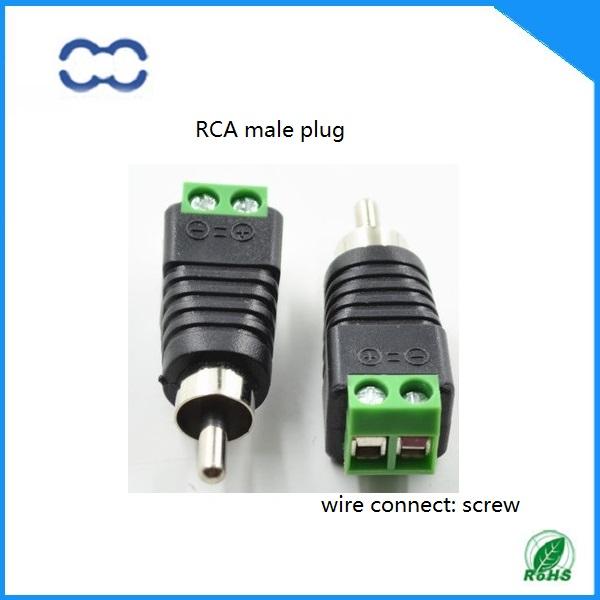 High Performance and ROHS 100% Brand New 20pcs AV RCA Male Connector Plug for Audio Cable