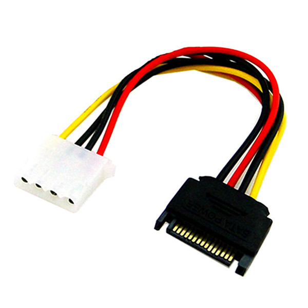 HDD sata to ide power cable 15Pin SATA Female to Molex IDE 4Pin Male Adapter Extension Hard Drive Power Supply Cable for Mining