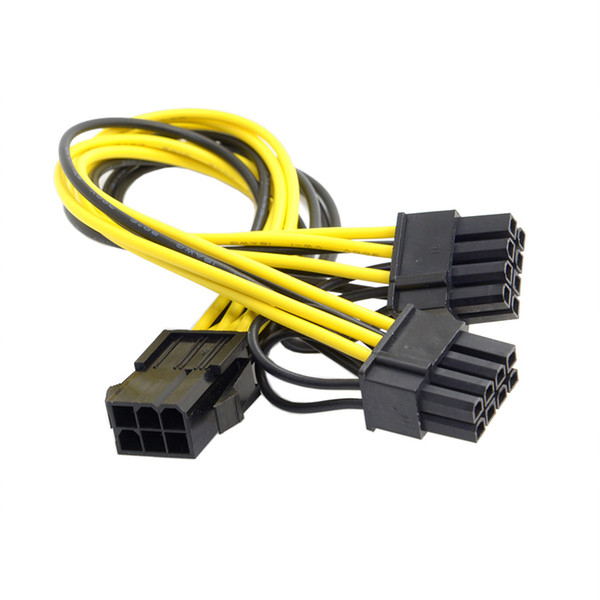 PCI Express Power Splitter Cable 6-pin to 2X 6+2-pin (6-pin/8-pin) 18 AWG