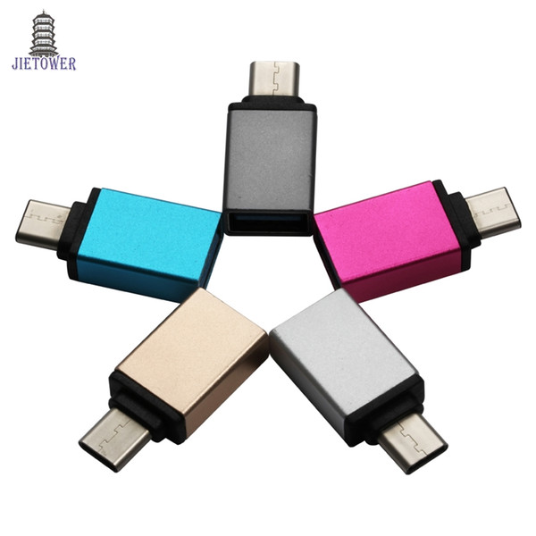 100pcs/lot Type-c adapter OTG to USB Android Huawei Glory Millet Sanle Star Meizu Mobile Phone U-disk Converter Tpye-C adapter