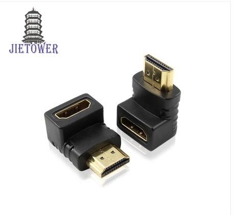 100pcs/lot L-type Right-angle 90°Turning Head HDMI Male to Female High-Definition Converter Cable For Computer Set-top Box Connecting