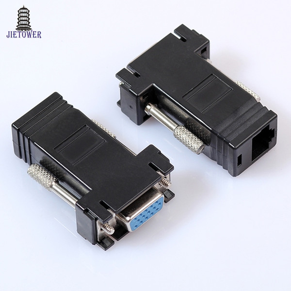 Factory Price Hot Selling New VGA Extender Female To Lan Cat5 Cat5e RJ45 Ethernet Female Adapter Drop Shipping