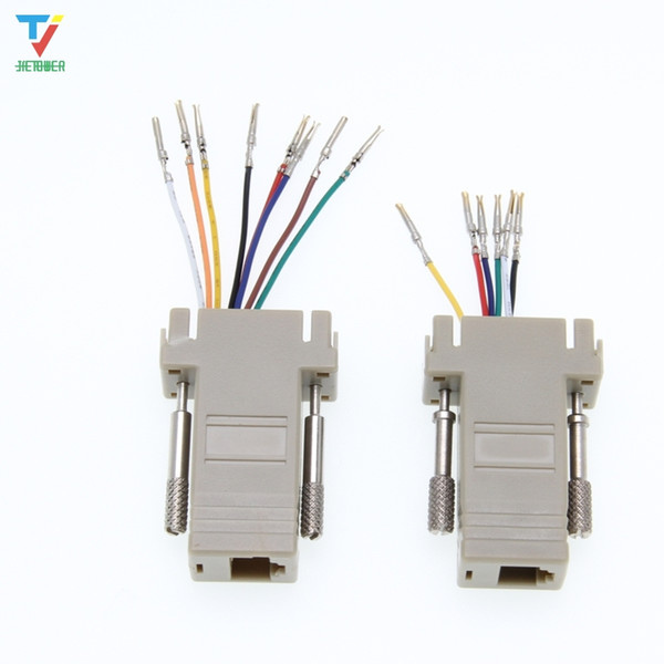 DB9 female to-RJ12 female adapter for computer connection of 9-pin serial port equipment