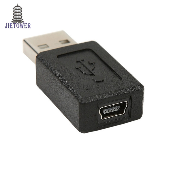 100pcs/lot USB A Male to Mini USB B Type 5Pin Female Data Connector Adapter Converter for Desktop Computer PC Wholesale