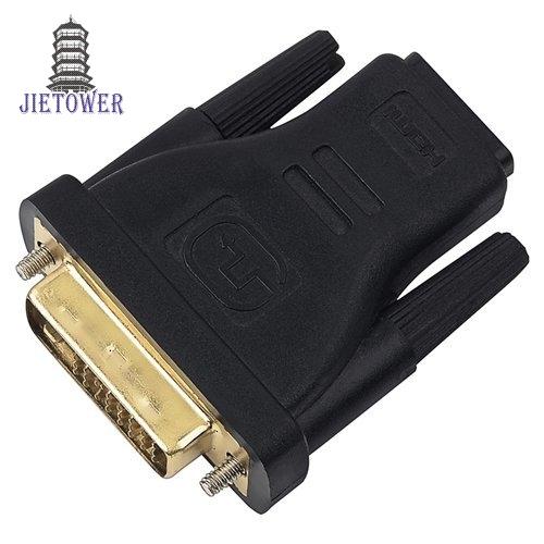 500pcs/lot DVI Male to HDMI Female adapter Gold-Plated NEW M-F Converter For HDTV LCD New Arrival