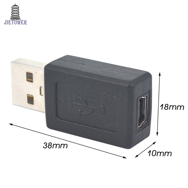 500pcs/lot USB A Male to Mini USB B Type 5Pin Female Data Connector Adapter Converter for Desktop Computer PC Wholesale