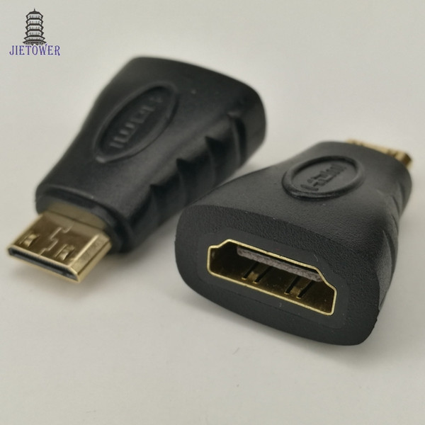 100pcs/lot HDMI female to Mini HDMI male Transfer Head For cinema, projector, game, set-top box, notebook, mobile phone