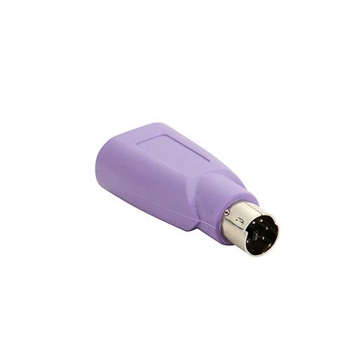 20pcs/lot Purple USB to PS2 PS/2 Keyboard Mouse Mice Adapter Converter