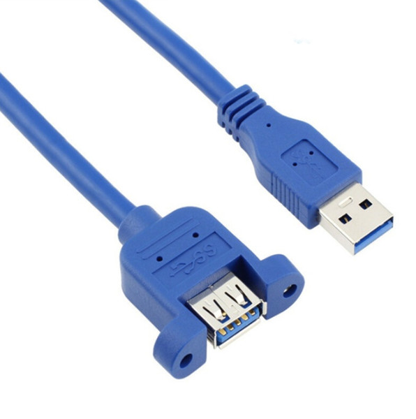 High quality 0.6m USB3.0 B Female to USB 3.0 B Male panel mount Extension Sync Cable Cord 100pcs/lot