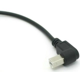 free shipping Right Angle 30CM USB Type B male to USB B female Printer Panel Mount Extension Sync Cable Cord