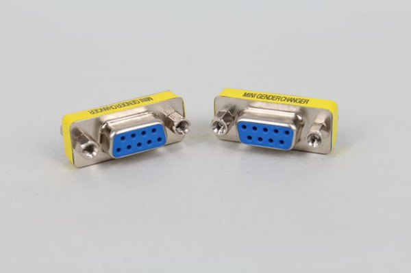 10pcs/lot DB9 9Pin Female To Female Mini Gender Changer Adapter RS232 Serial Connector