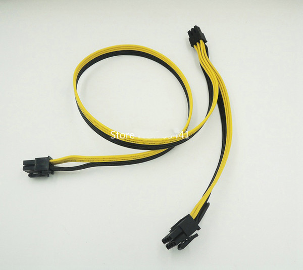 100pcs/lot PCI-E 6pin male to PCI-E 8(2+6)pin+PCI-E 6pin splitter 18AWG extention power cable for server power